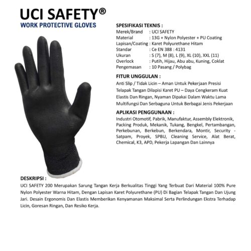 Toko Sarung Tangan Palm Fit Uci Safety Berkualitas Medan Sumatera Utara
