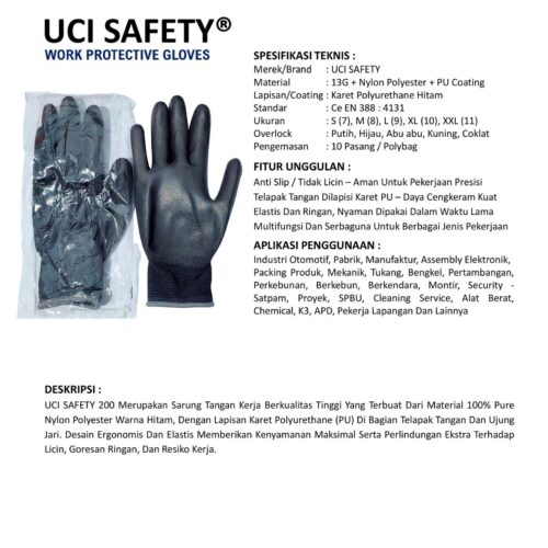 Jual Sarung Tangan Mekanik Uci Safety Harga Terjangkau Solo Jawa Tengah