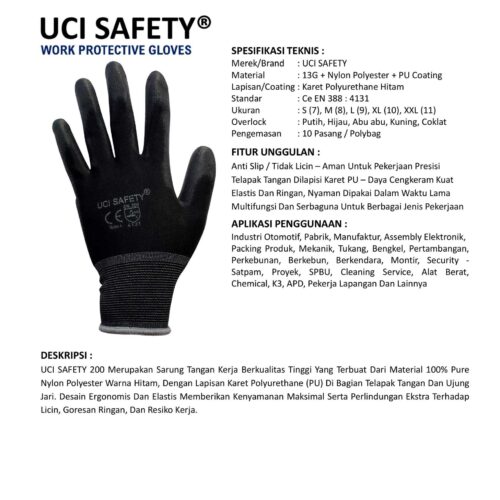 Jual Sarung Tangan Montir Uci Safety Harga Terjangkau Pontianak Kalimantan Barat