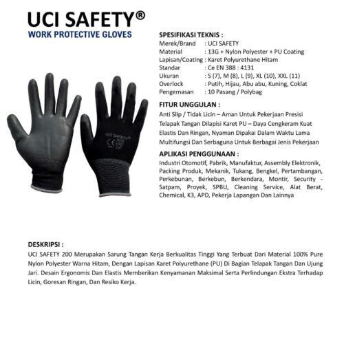 Distributor Sarung Tangan Palmfit PU Uci Safety Murah di Jayapura Papua