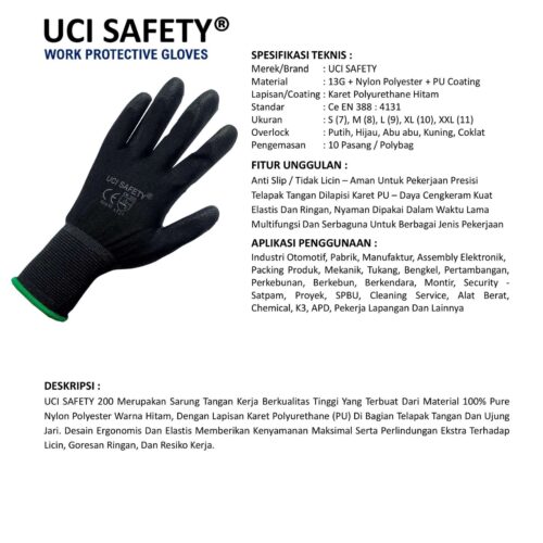 Supplier Sarung Tangan Packing Uci Safety Resmi di Banjarmasin Kalimantan Selatan