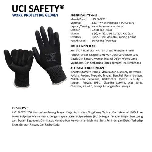 Toko Sarung Tangan Palm Fit Uci Safety Berkualitas Makassar Sulawesi Selatan