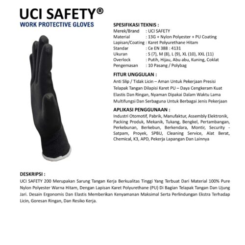 Sarung Tangan Pabrik Uci Safety Terbaik di Malang Jawa Timur