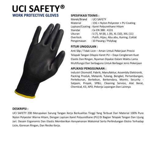 Distributor Sarung Tangan Motor Uci Safety Murah di Malang Jawa Timur