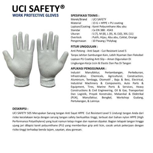 Uci Safety Perkebunan Ukuran M warna Ukuran M