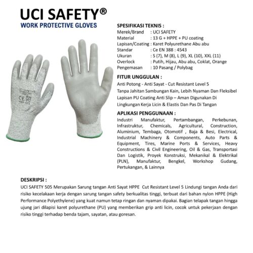 Kaca Anti Potong Hand Gloves terbaik