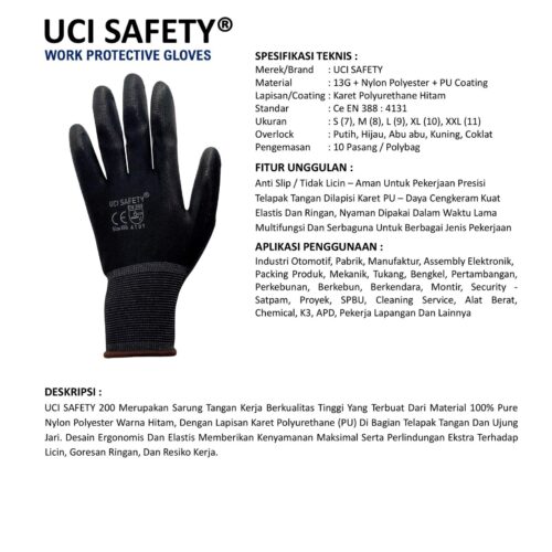 Supplier Sarung Tangan Industri Uci Safety Resmi di Denpasar Bali