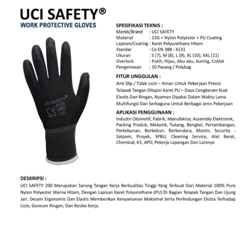 Distributor Sarung Tangan Palmfit PU Uci Safety Murah di Manado Sulawesi Utara