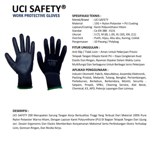 Supplier Sarung Tangan Palm Fit Uci Safety Resmi di Bogor Jawa Barat