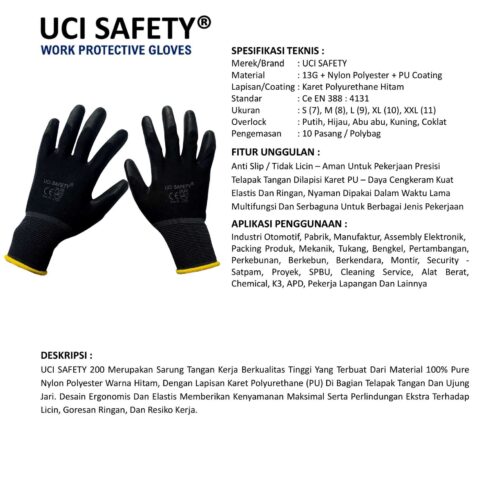 Toko Sarung Tangan Packing Uci Safety Berkualitas Kupang NTT