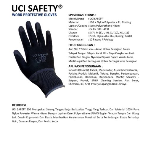 Distributor Sarung Tangan Motor Uci Safety Murah di Yogyakarta