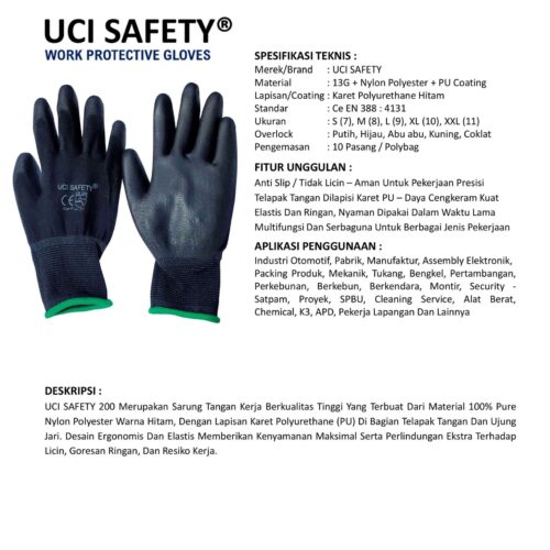 Toko Sarung Tangan Industri Uci Safety Berkualitas Manado Sulawesi Utara