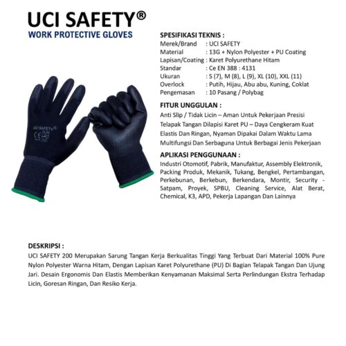 Sarung Tangan Motor Uci Safety Terbaik di Semarang Jawa Tengah