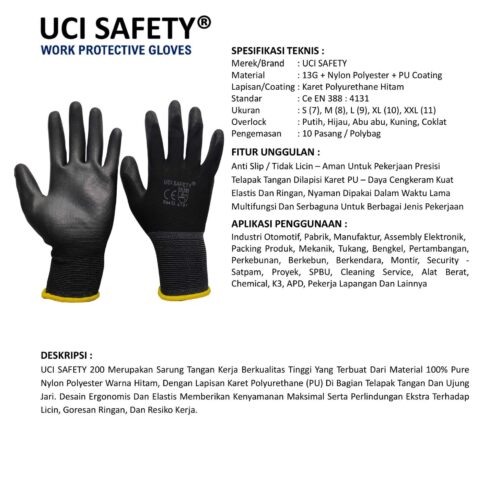 Supplier Sarung Tangan Packing Uci Safety Resmi di Pekanbaru Riau