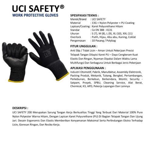 Supplier Sarung Tangan Palm Fit Uci Safety Resmi di Tangerang Banten