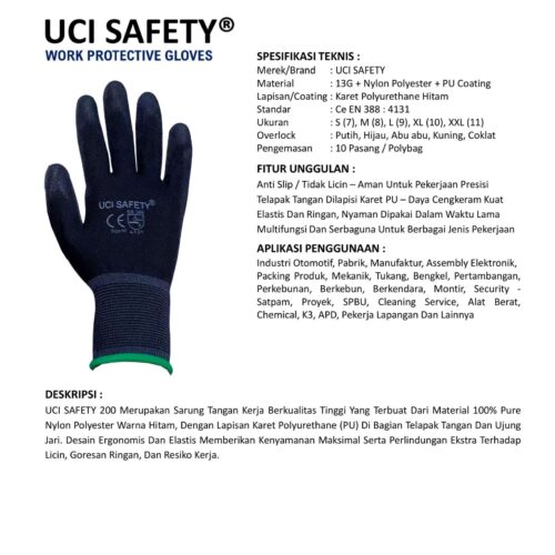 Supplier Sarung Tangan Montir Uci Safety Resmi di Yogyakarta