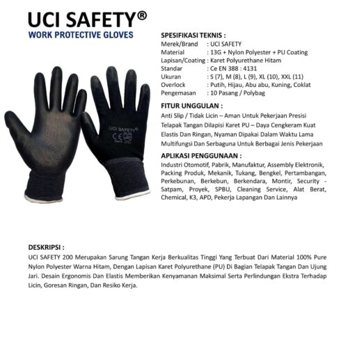 Distributor Sarung Tangan Pabrik Uci Safety Murah di Kupang NTT