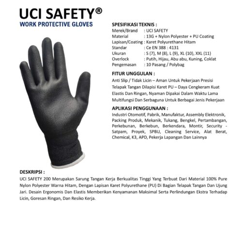 Distributor Sarung Tangan Palmfit PU Uci Safety Murah di Batam Kepulauan Riau