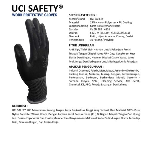Toko Sarung Tangan Anti Gores Uci Safety Berkualitas Ambon Maluku