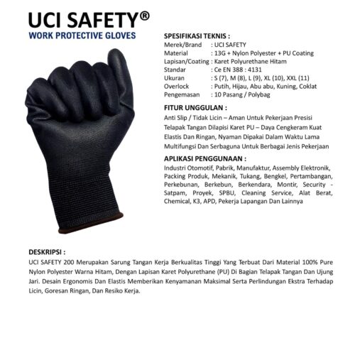 Distributor Sarung Tangan Tukang Uci Safety Murah di Yogyakarta