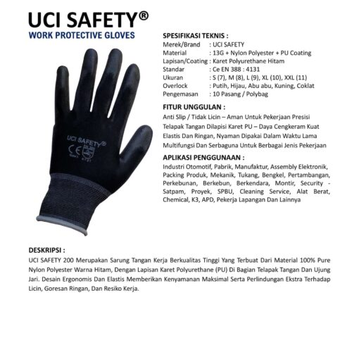 Distributor Sarung Tangan Bengkel Uci Safety Murah di Semarang Jawa Tengah