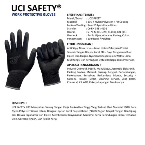 Distributor Sarung Tangan Packing Uci Safety Murah di Kupang NTT