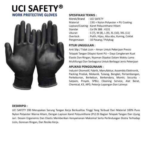 Supplier Sarung Tangan Pabrik Uci Safety Resmi di Surabaya Jawa Timur