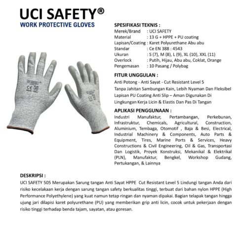 Ukuran M Safety Kerja Proyek terbaik